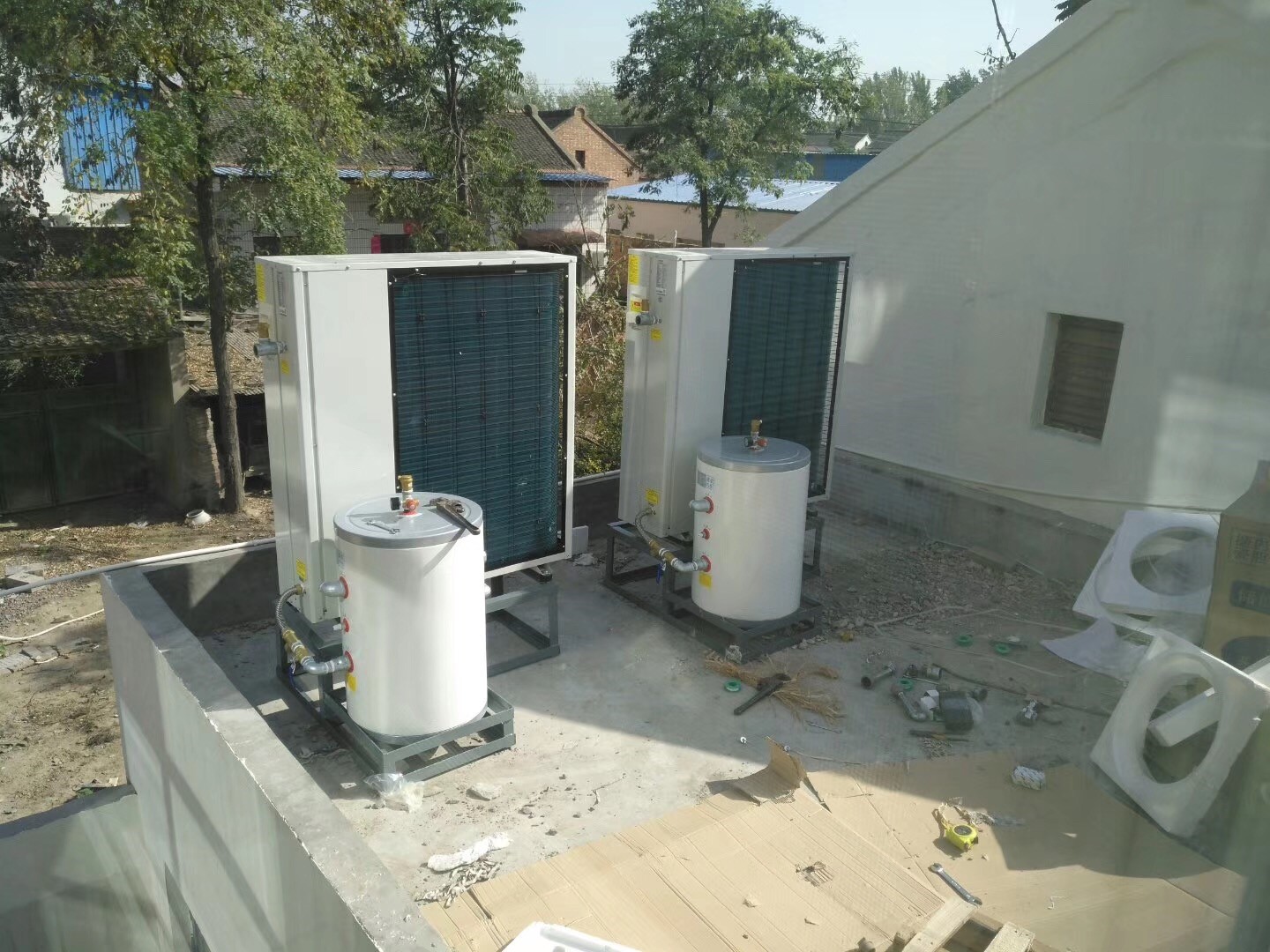 农村自建别墅空气能热泵取暖方案,农村采暖方案空气能热泵