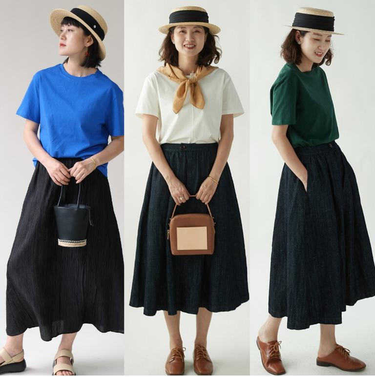 夏天穿的裙子好看又显瘦50岁穿的,夏季减龄t恤裙穿搭
