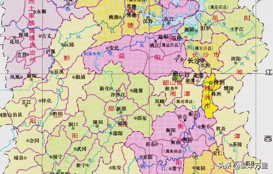 湖南省区划变革,湖南省行政区划顺序