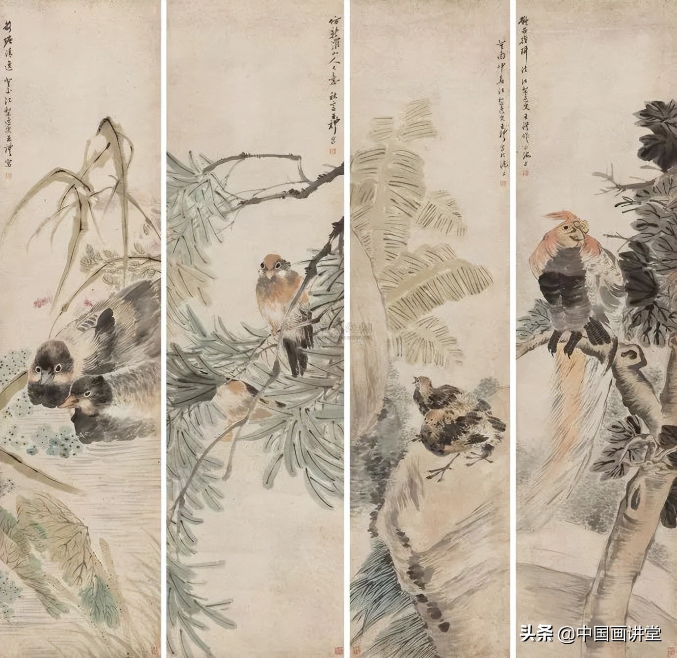 看吴昌硕画菊似乎感觉到秋风,王礼的国画作品欣赏