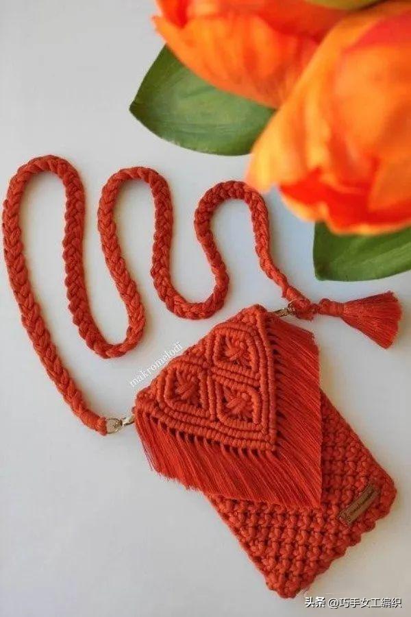 自己用绳子编一个东西,绳子编小包教程