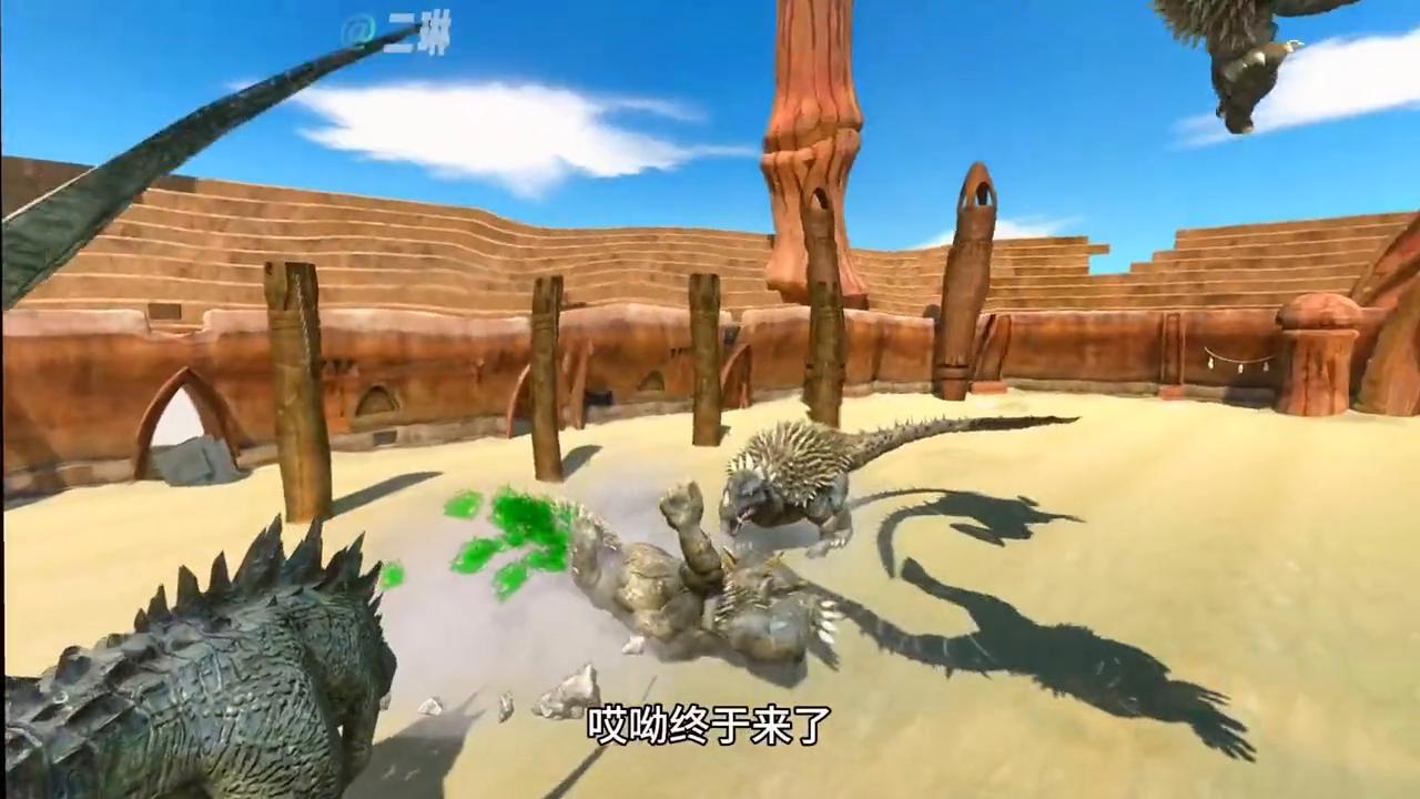 酷斯拉vs哥斯拉动画,哥斯拉大战人形哥斯拉