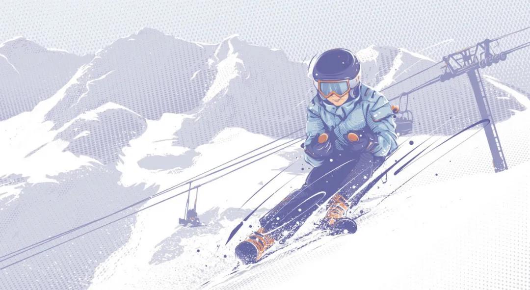 冬奥设计插画,燃情冰雪助力冬奥插画