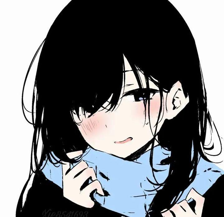 wechat头像女动漫黑白,wechat黑白清冷头像