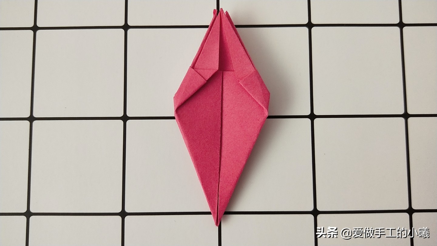 折纸小草最简单的折法,雪梨纸草莓蛋糕折法慢教程