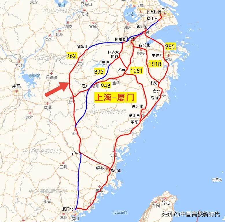 福建厦门高铁路线图,福州厦门跨海高铁线路地图