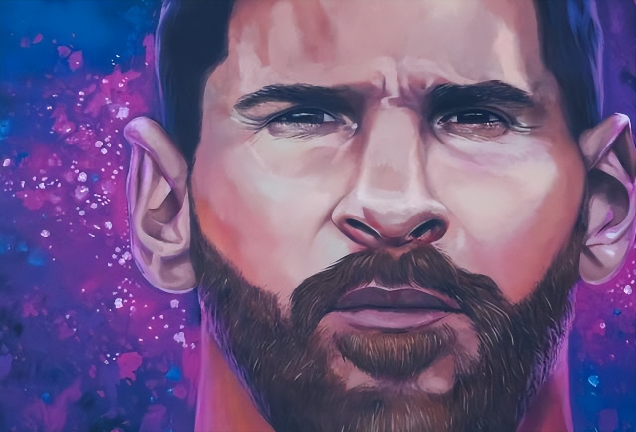 梅西巨幅壁画,为梅西制作壁画