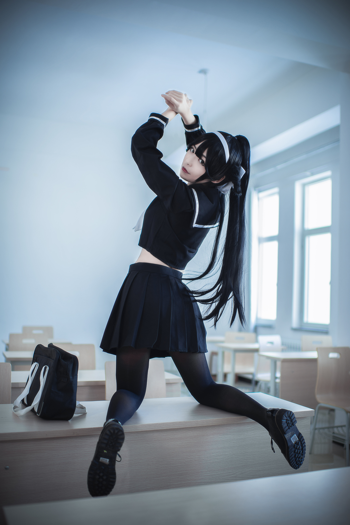 cosplay碧蓝航线高雄,碧蓝航线獒白丝旗cos