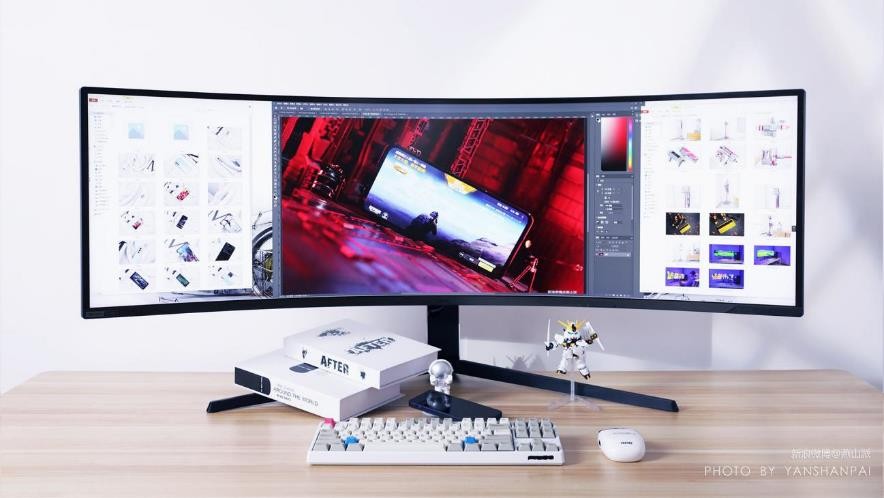 三星49英寸带鱼屏怎么分屏,三星49寸带鱼屏对比lg