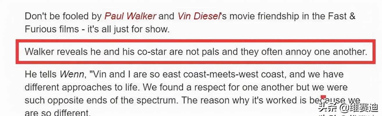 范·迪塞尔为何人称“家人侠”？消费保罗9年，网友们都看不下去了