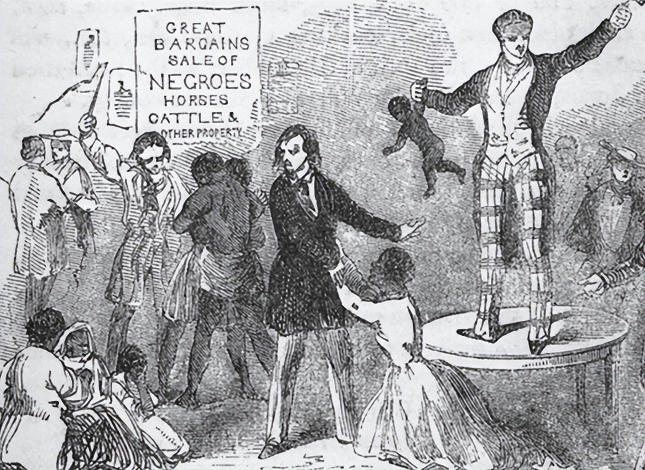 黑奴船上的悲惨生活：男性被关进船舱，女性在甲板上不断发出惨叫