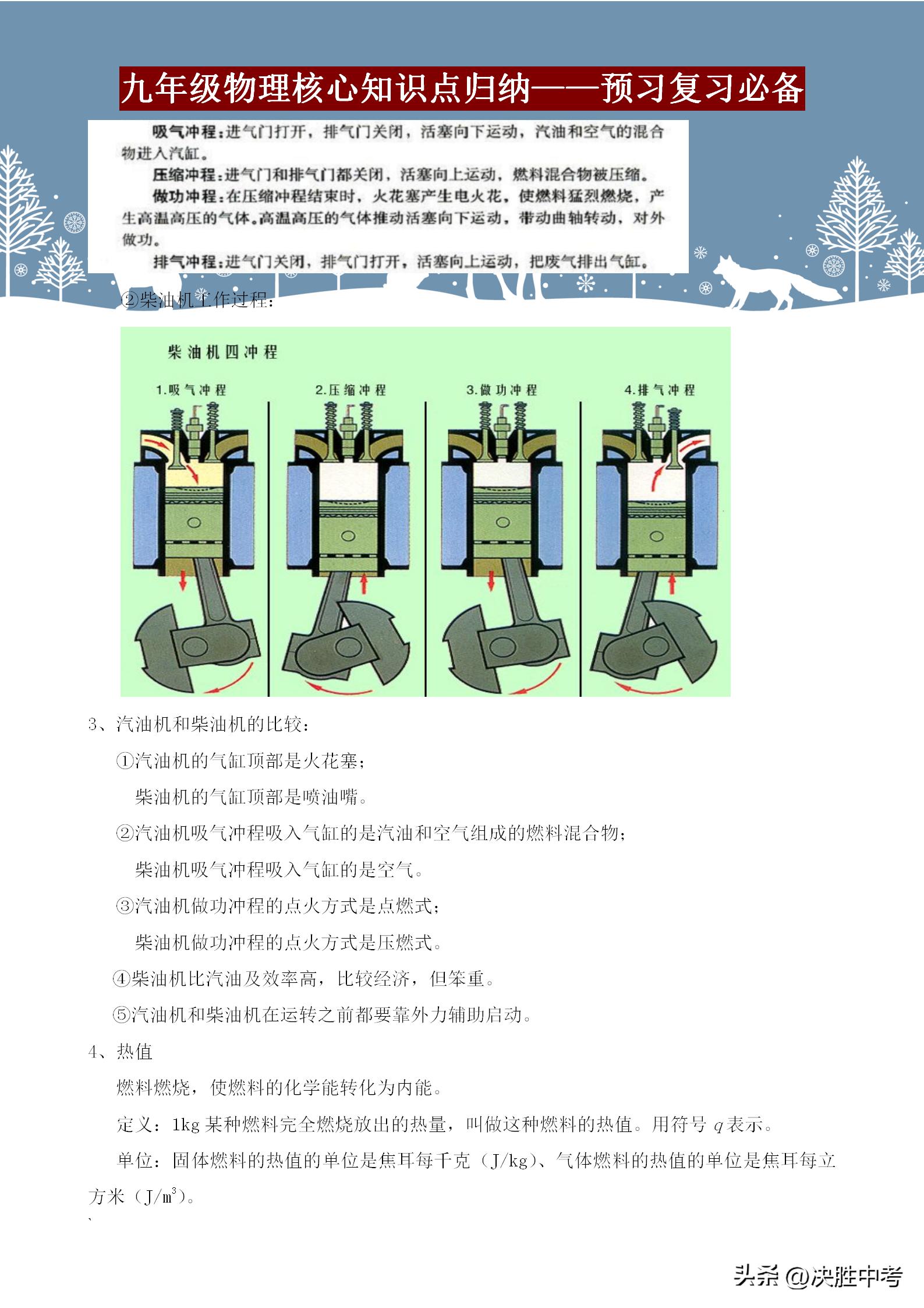 九年级物理核心知识点归纳，不管是预习，还是复习，都要紧抓它！