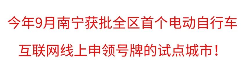 广西电动自行车国标网上上牌流程,电动自行车互联网上户