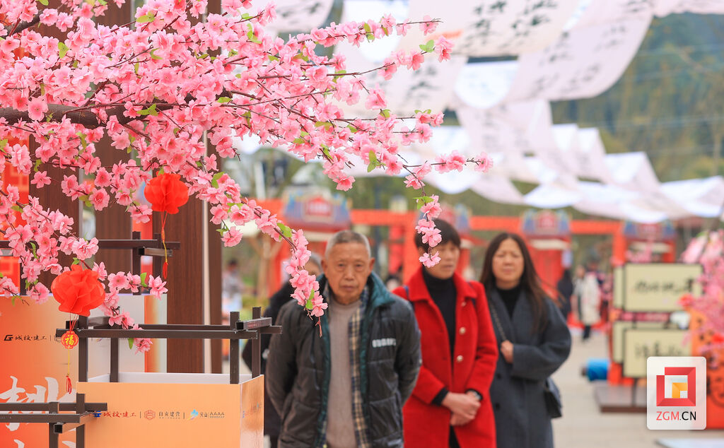青山桃花节开幕,2019尖山桃花节