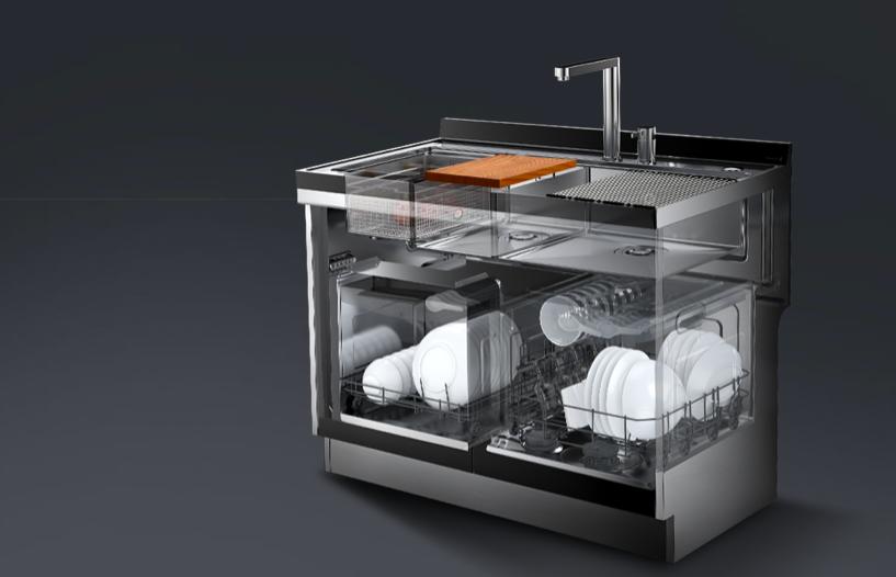 华帝15套大容量嵌入式洗碗机,带洗碗机的华帝集成灶
