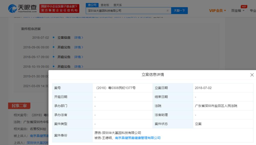 华大基因被举报立案了吗,华大基因被举报