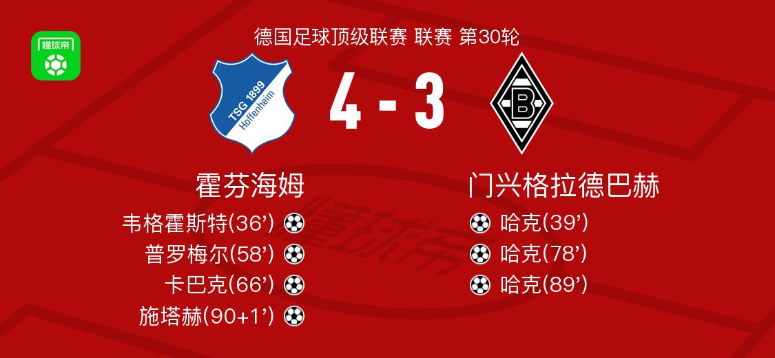 霍芬海姆4-3门兴格拉德巴赫,霍芬海姆柏林赫塔0-3